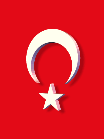 Waving Turkish Flag